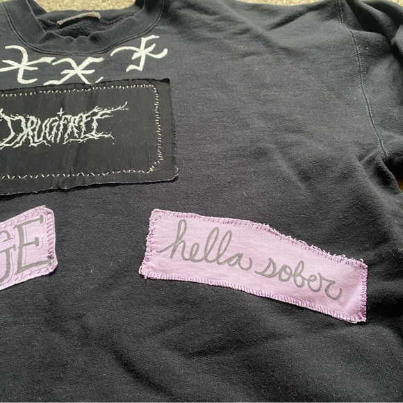 Sweatshirt, Cropped Crewneck XXX Straight Edge - Picture 7 of 8